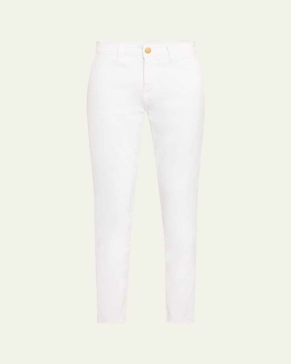 Cathy Cropped Slim Stretch Cotton Pants